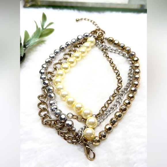 Premier Designs Gold Tone 6 Strand Bracelet - Picture 8 of 10